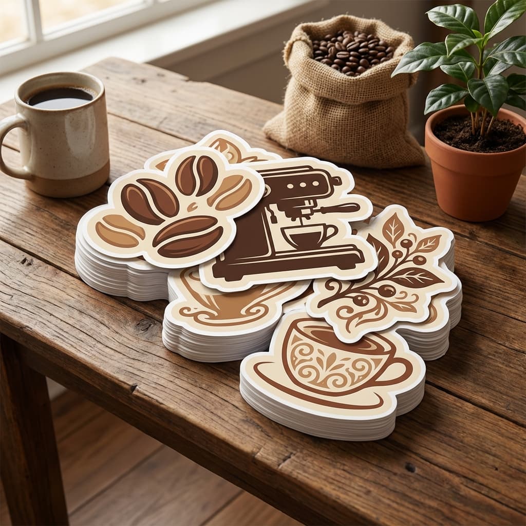 Фигурные наклейки из бумаги